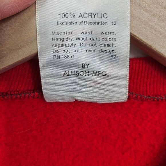 Vintage The Walt Disney Mickey Mouse Sweatshirt. Red L#023 - Picture 13 of 14